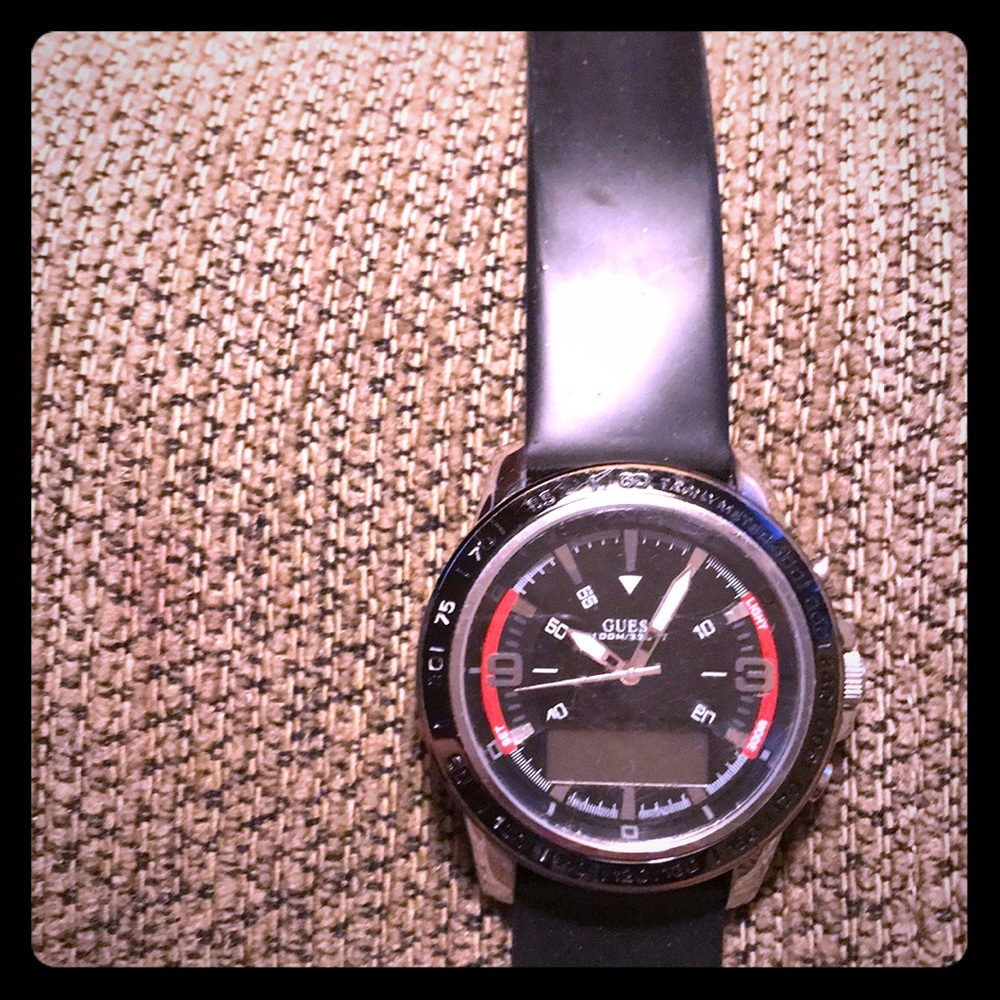 Stainless steel men’s guess watch